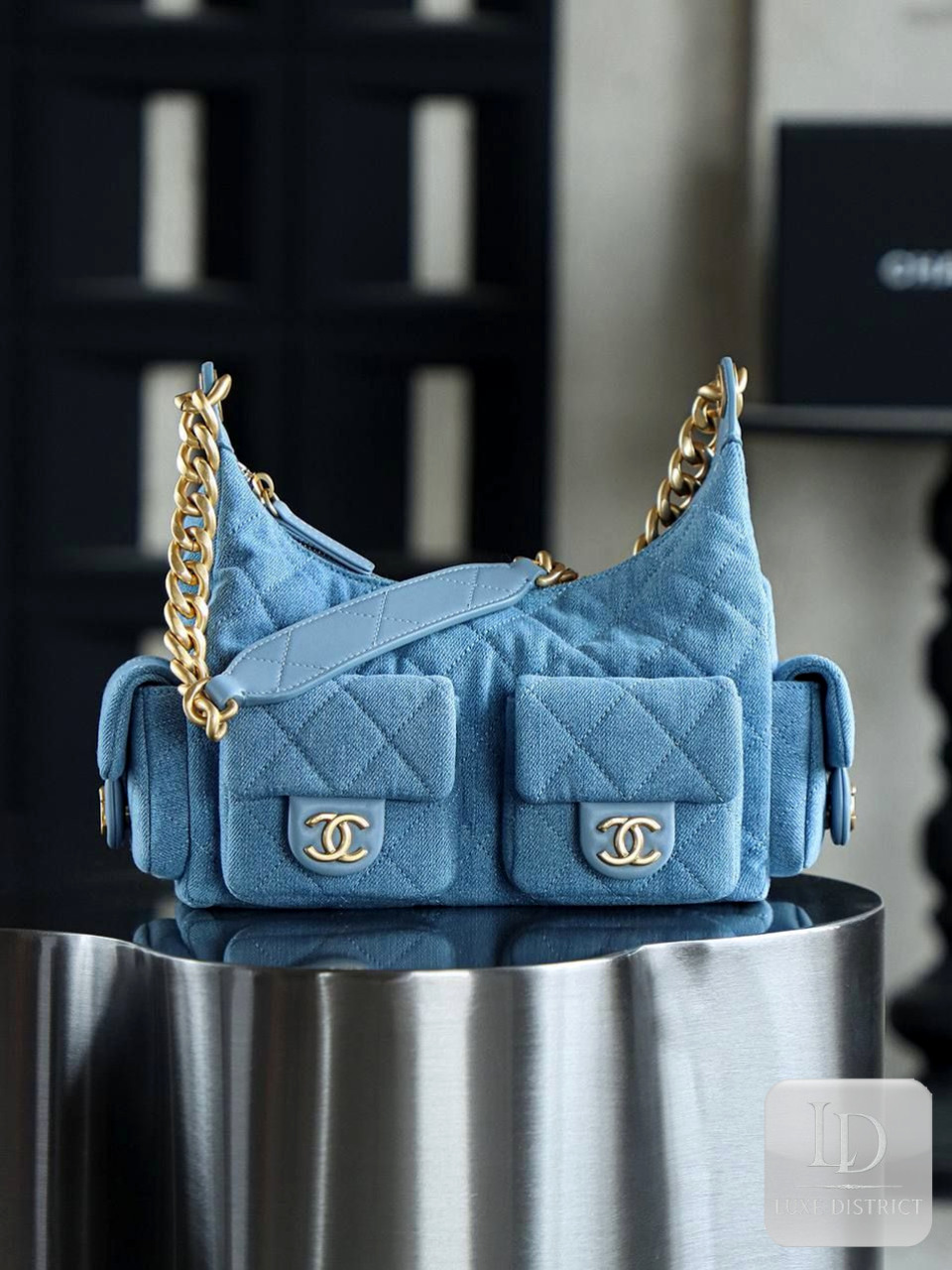 CHANEL 25C Denim Hobo Bag - Mini