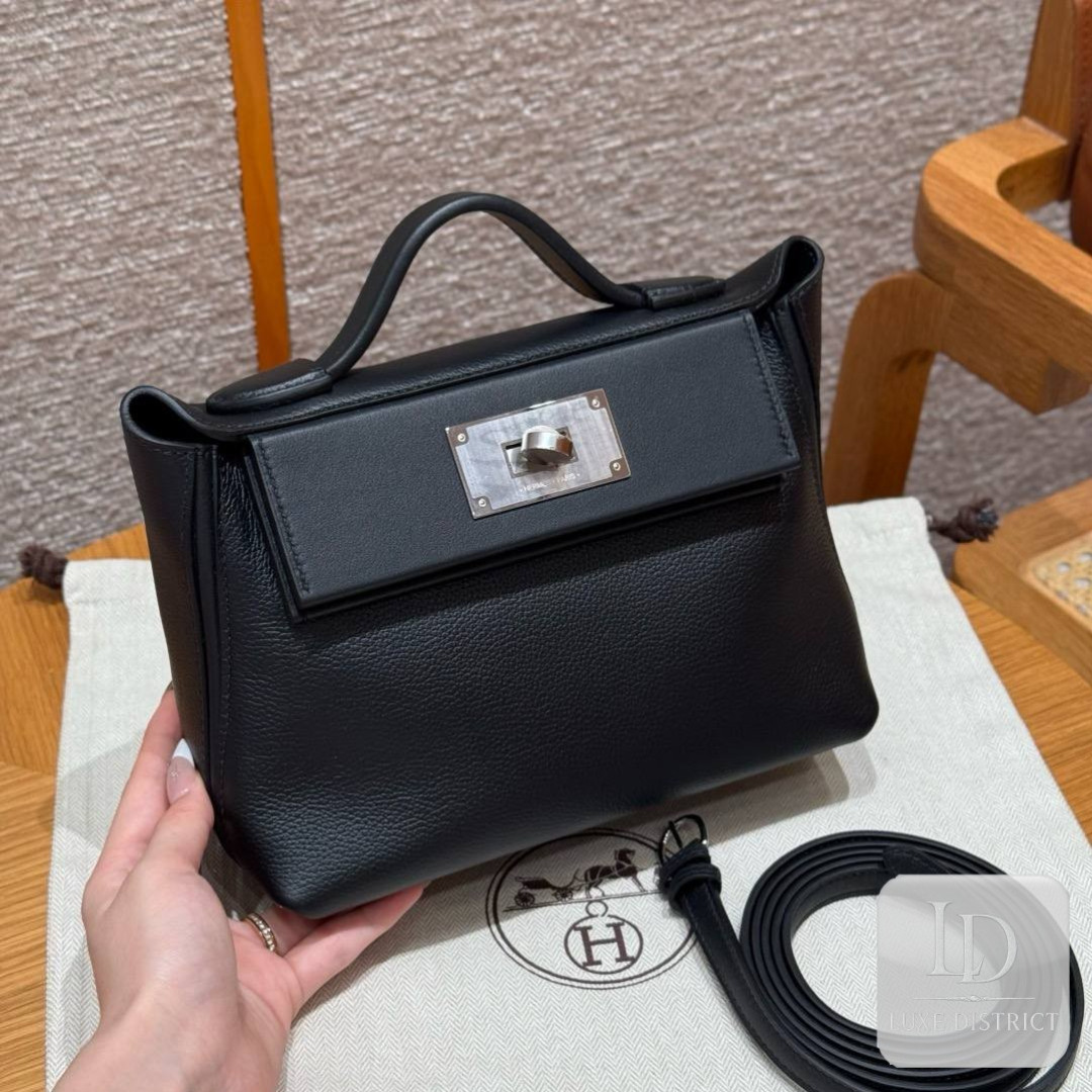 Hermès Kelly 24/24 Mini в чёрном исполнении