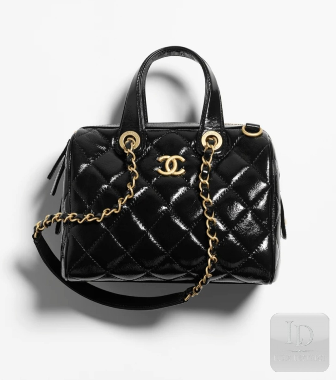 Chanel 25A Bowling Bag Малая | Винтажное Наследие Компакт