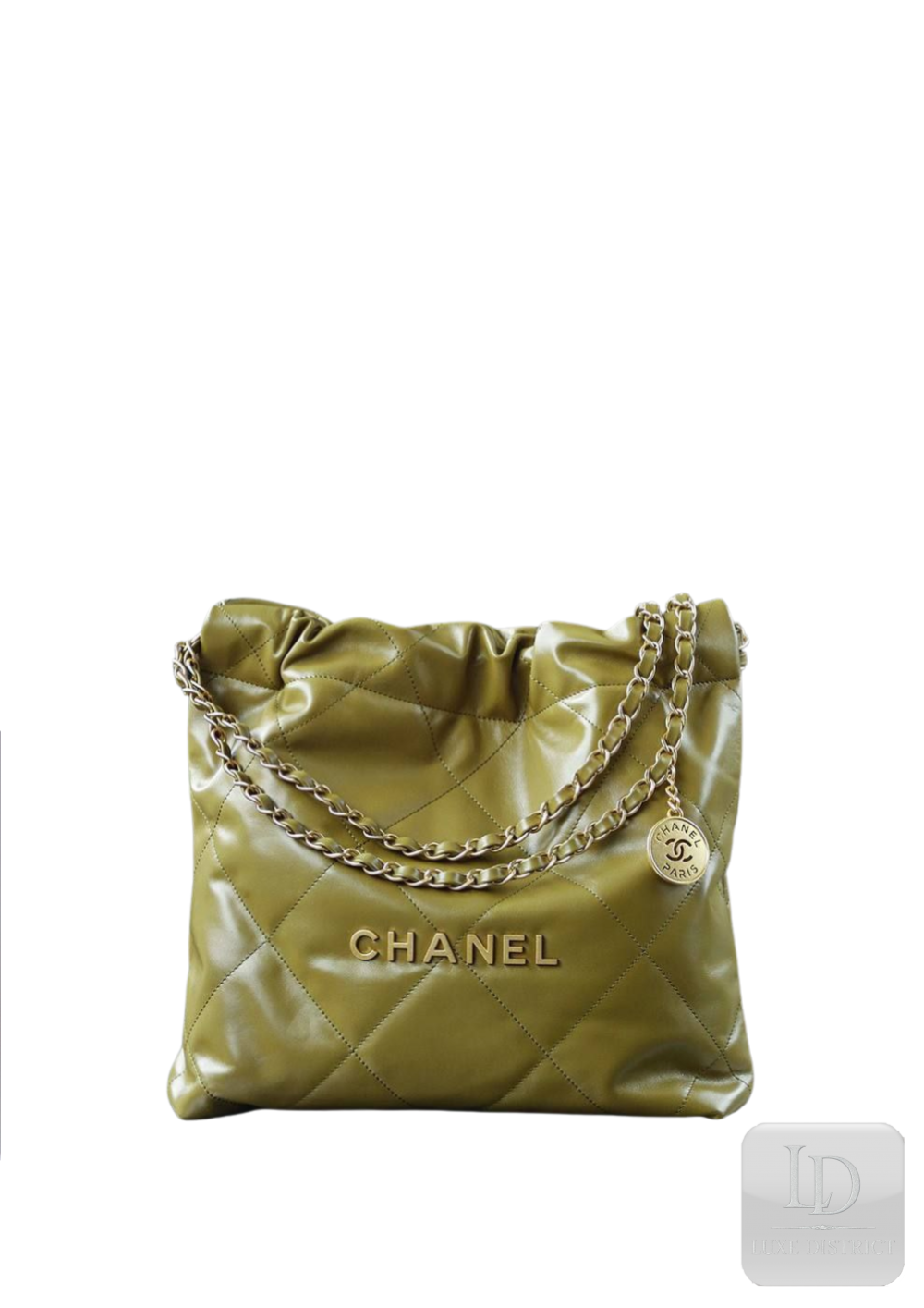 Chanel 22 Bag Малая | Оливково-Золотая Современная