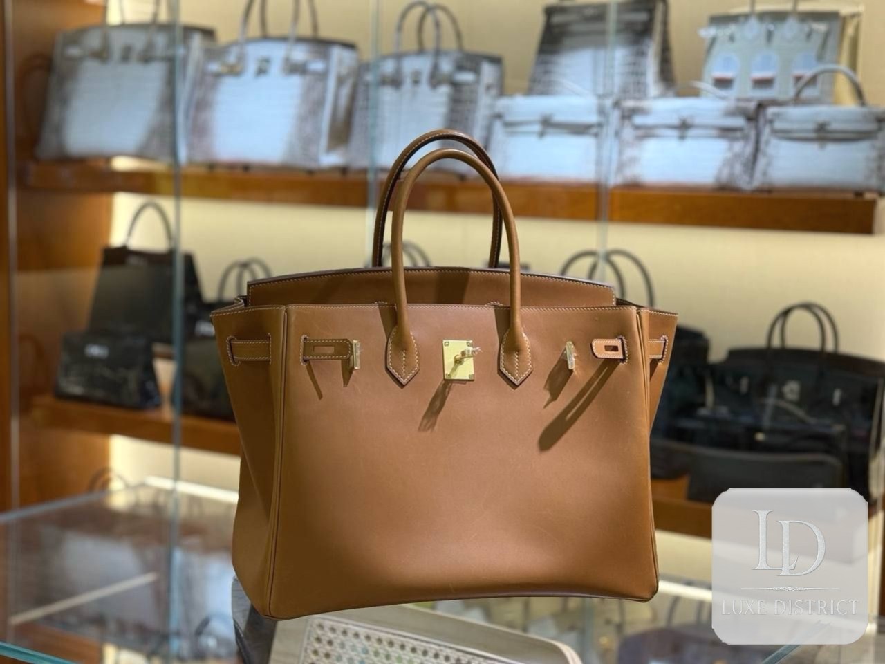 Hermès Birkin 35 — Золотая кожа тадельакт (Франция Хаас) и золотая фурнитура