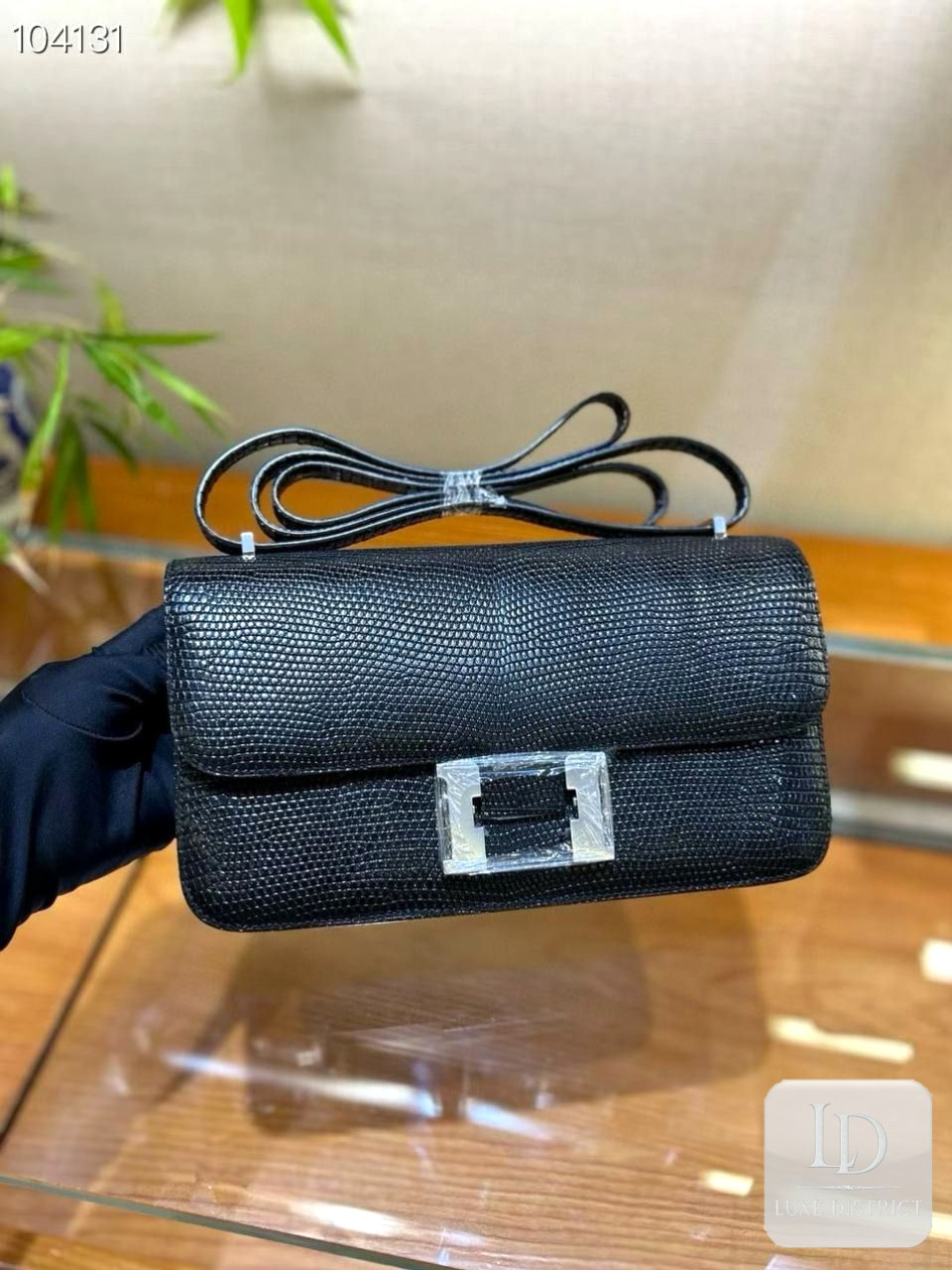 Hermès Verrou Chaine Mini 26 — Варан чёрный